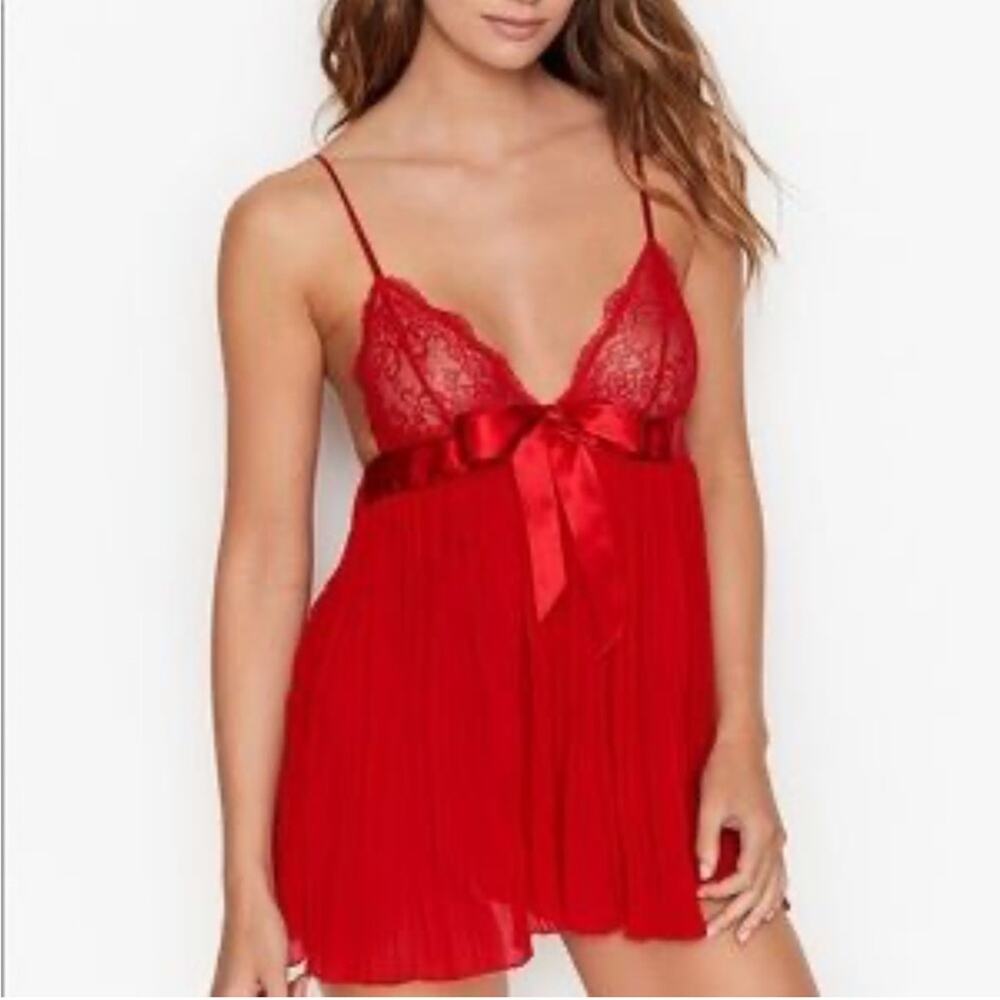 Victoria's Secret Red Lace Chemise Babydoll XS